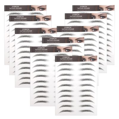 Lurrose Eyebrow Sticker Black Stickers 3D Hair-like s 10 Sheets Eyebrow Transfers Stickers Eyebrow Grooming Shaping Sticker for Makeup Supplies Stickers Eyebrow