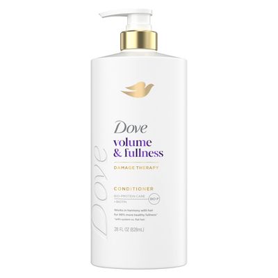 Dove Conditioner Volume &amp; Fullness for Fine, Thin Hair with Liquid Bio-Protein Care Technology and Biotin 28 Fl oz