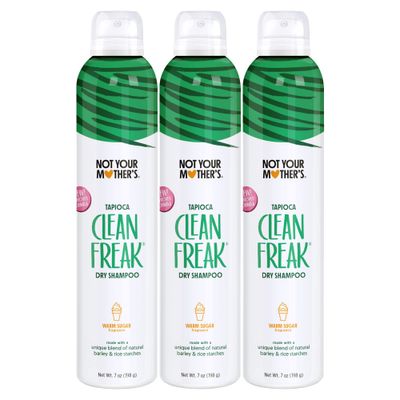 Not Your Mother's Clean Freak Tapioca Dry Shampoo (3-Pack) - 7 oz - Refreshing Dry Shampoo Instantly Absorbs Oil - Hair Essentials for All Hair Types