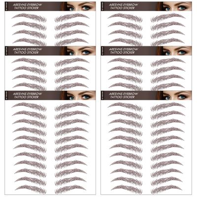 CUTELIILI 4D Eyebrow Tattoo Chocolate Brown 66 Pairs! Waterproof Imitation fake eyebrows (Only for People without Eyebrows)