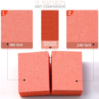 Maryton Mini Nail Buffer Blocks - 180240 Grit Professional Salon Orange Buffers - Buff Nails Prior to Application of Gel Polish, Acrylic, 50 Count