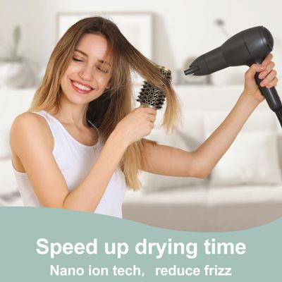 Round Brush for Blow Out,Boar Bristle Round Hair Brushes for Women Bangs,Round Curly Hair Roller Brush for Blow Drying,Nano Thermal Ceramic &amp; Ionic Tech(2.9 inch,Barrel 1.7inch,45mm)