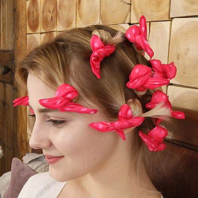 Aimin Soft Curlers for Overnight Heatless Curls, No Heat Foam Rollers for Long Hair, Satin Sponge Curlers (30 pcs, pink)