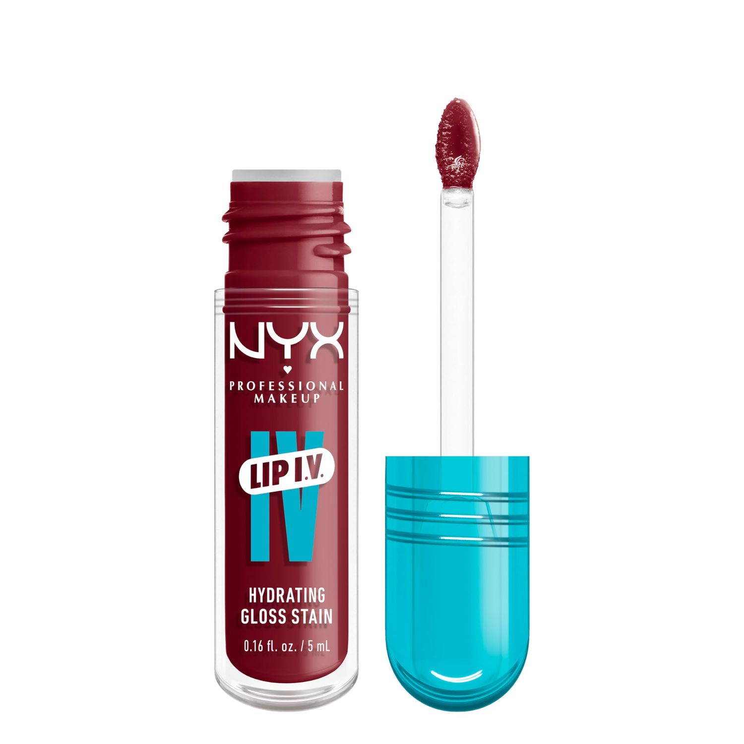 NYX PROFESSIONAL MAKEUP Lip IV Hydrating Gloss Serum, Lip Stain with 12HR Hydration - Blush Rush (Pink Lip Gloss)