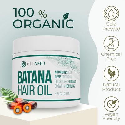 100% Organic Batana oil for Hair Growth | Pure Elaeis Oleifera | Natural Cold Press Extraction Method | Dr Sebi Scalp Care Hair Shine treatment for Men &amp; Women | No Burnt Smell
