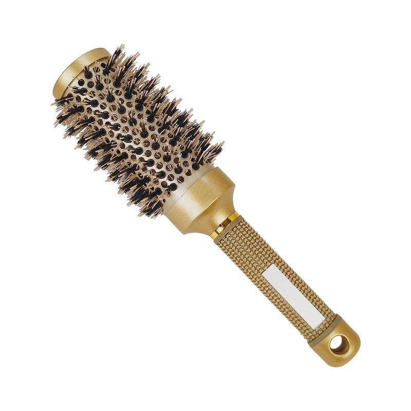 Round Brush for Blow Out,Boar Bristle Round Hair Brushes for Women Bangs,Round Curly Hair Roller Brush for Blow Drying,Nano Thermal Ceramic &amp; Ionic Tech(2.9 inch,Barrel 1.7inch,45mm)