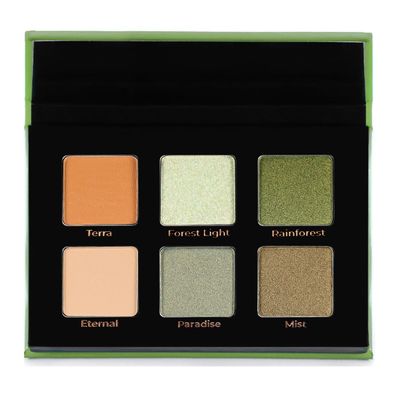 FEELANY Forest Green Eyeshadow Palette | 2 base nude matte shades and 4 green metallic shimmers | High chroma | Waterproof | Wrinkle-resistant | Long-lasting eye makeup - blendable(Green)