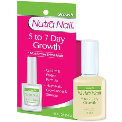 Nutra Nail 5 to 7 Day Growth Treatment - Fast Keratin Nail Hardener &amp; Nail Strengthener for Thin Nails, Brittle &amp; Damaged (0.47 Fl Oz)