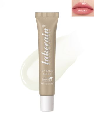 Lip Butter Balm Vanilla,Hydrating Tinted Butter Lip Gloss,Clear Lip Mask Lip Care Moisturizer,Lip Treatment Balm,Non-Sticky Jelly Glow Reviver Fat Lip Oil Lipgloss,Christmas Makeup Gift for Women-01