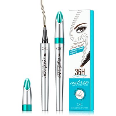 Professional Eyebrow Pencil brown, Liquid Microblade Eyebrow Pen with 4 Claws, Long Lasting Waterproof &amp; Natural Looking and Stays on All Day (Q703-2# Dark Brown)