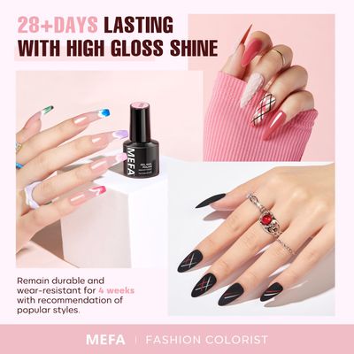 MEFA 56 Pcs Gel Nail Polish Kit with U V Light, 32 Colors All Seasons Soak Off Gel Polish Nail Set with MatteGlossy Base Top Coat Essential Manicure Tools Nails Art DIY Christmas Gifts for Women