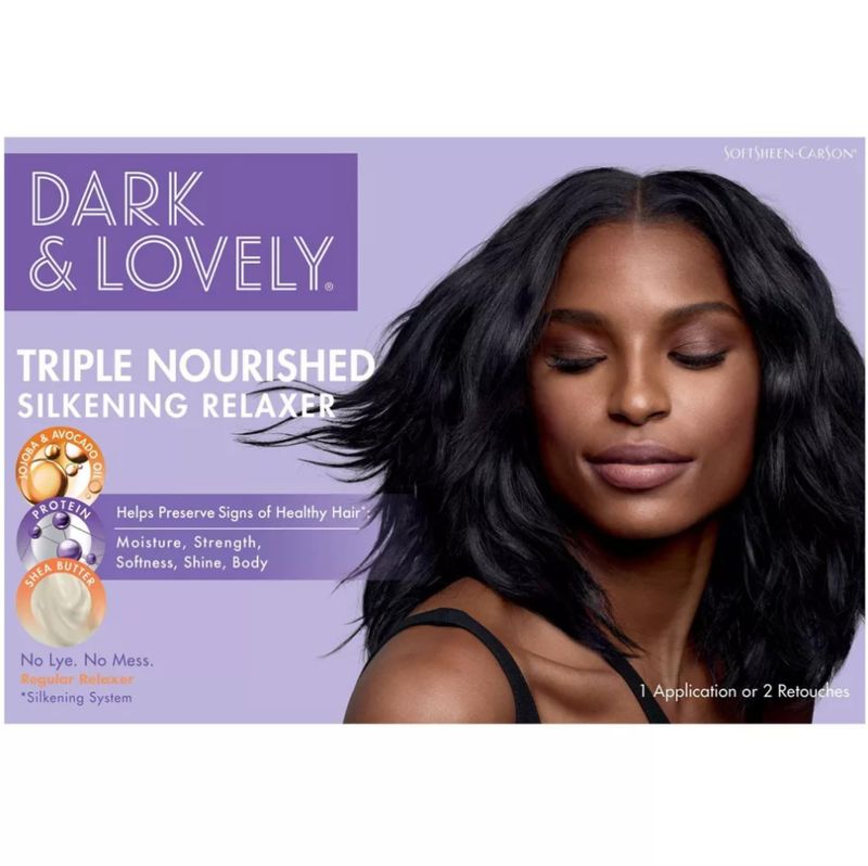 SoftSheen-Carson Dark and Lovely Triple Nourished Silkening No-Lye Relaxer with Shea Butter, Regular