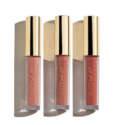 Sigma Beauty Liquid Lipstick Set - Limited-Edition Disneys Beauty and the Beast Mini Lipstick Set with Rich Pigmentation and NEW Hydrating Formula - Includes 3 Lipsticks in Neutral Shades