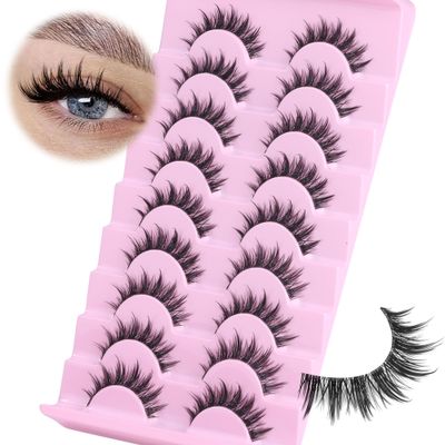 Manga Lashes Wispy False Eyelashes 3D Natural Eye Lashes Spiky Fake Lashes Anime Lashes Natural Look Chinese Makeup Lashes Pack by ALPHONSE