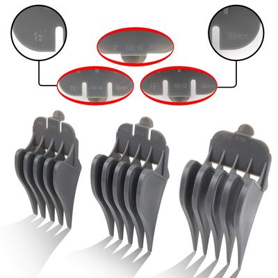 CR8GR8 Hair Clipper Guards, 3 Count - Includes NO.10, NO.12, NO.16 - Fits Most Wahl Clippers, 1.5 inch &amp; 1.25 inch &amp; 2 inch, Gray