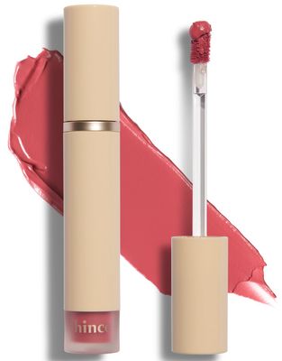 HINCE Slim-Fit Liquid Velvet Lip Tint - Vegan, Vibrant &amp; Moisturizing, Neutral Blooming Colors - Airy Light Petal Touch, Fresh &amp; Weightless Comfort, Transfer-Proof, No Dryness or Thickness (BLOOMY)