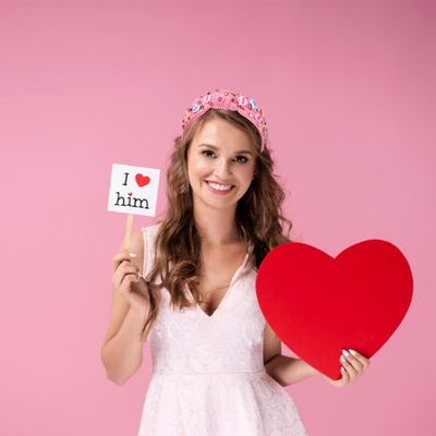 NVENF Valentines Day Headband for Women Love Heart Headband Jeweled Crystal Rhinestone Knotted Headband Red Pink Wide Top Knot Headband Valentines Day Hair Accessories Gifts (Letter 1 - Pink)