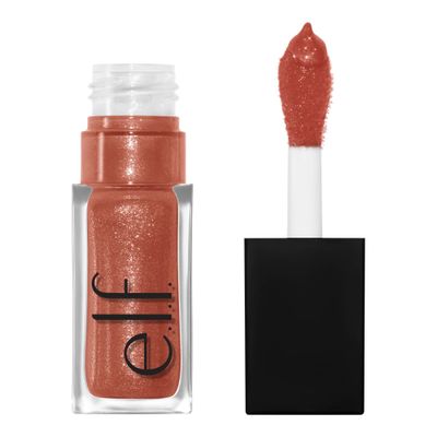 e.l.f. Glow Reviver Lip Oil, Nourishing and Hydrating with High-Shine Glimmer Finish &amp; Sheer Wash Of Color, Minty Scent, Non-Sticky, Vegan &amp; Cruelty-free, Super-neutral