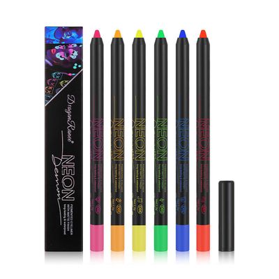 FantasyDay 6 Pcs Longwearing Colorful Eyeliner Pencil Waterproof Smudge-proof Ultra-Pigmented Comfortable Smooth Eye Pencil - Holiday Eye Makeup Eyeliner Pen Gift Set Delineadores de Colores Para Ojos