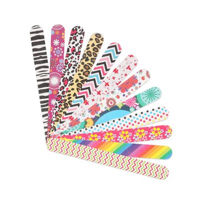 YIMICOO 12PCS Nail Files 150150 Grit, Emery Boards for Nails, Professional Double Sided Nail File and Buffers for Women Girls Natural Acrylic Nails, Colorful, 7 Inches