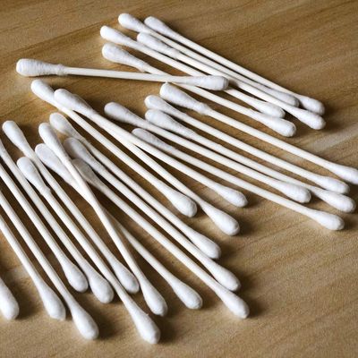 400pcs CGR Organic Cotton Swabs, 100% Cotton Double-Tipped, White Paper Sticks(compostable), Travel Pack(8 Pack of 50 Swabs Total)