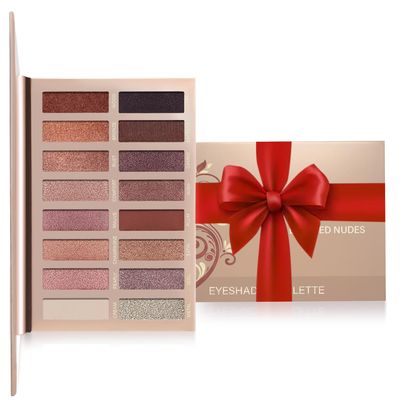 Lamora Eyeshadow Palette Makeup - Eye Makeup Palette with 16 Highly Pigmented Matte &amp; Shimmer Shades - Vegan &amp; Blendable