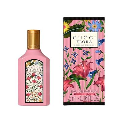 Gucci Flora Gorgeous Gardenia Perfume for Women EDP Mini Splash Top 0.16 Fl Oz