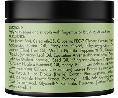 Mielle Organics Rosemary Mint Strengthening Edge Gel, Biotin &amp; Essential Oil Hair Styling Treatment, 2 Ounces