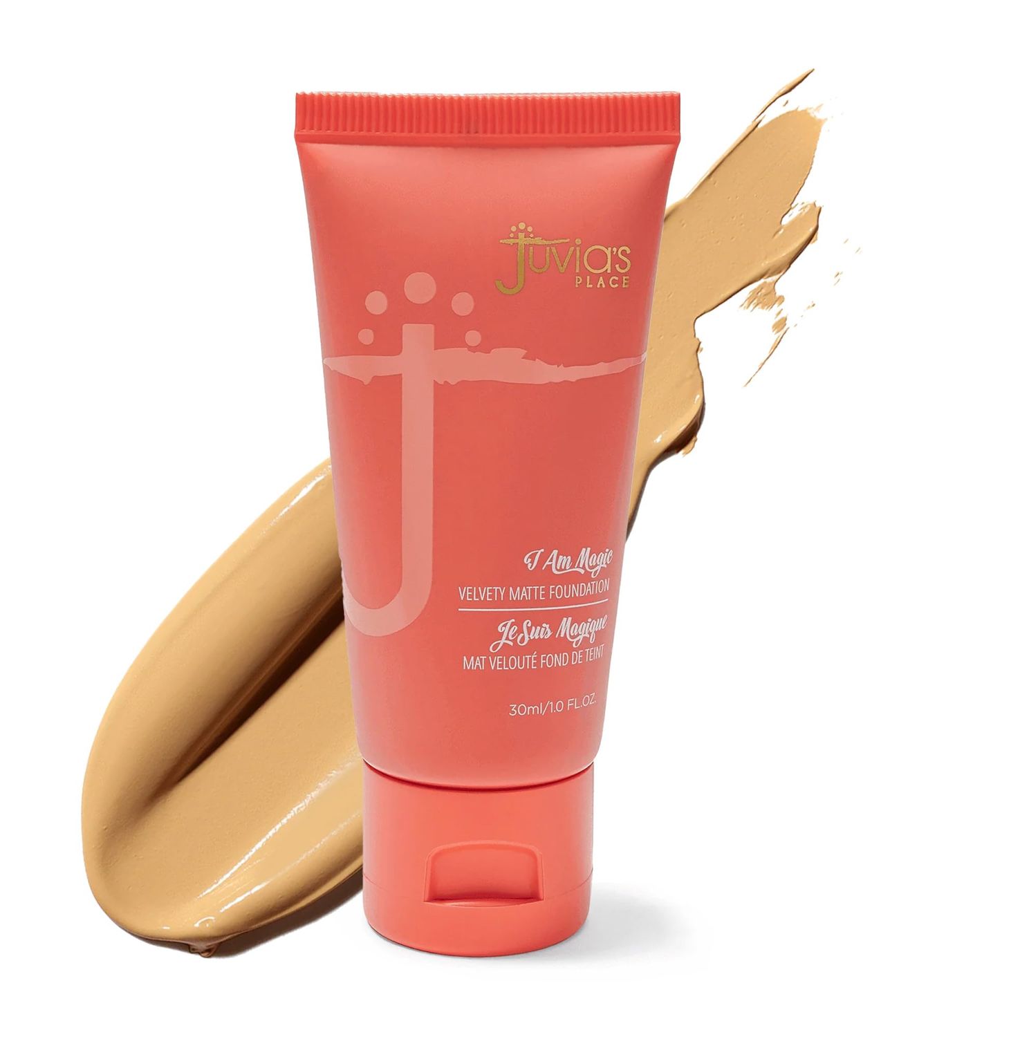 Juvia&#39;s Place I Am Magic Velvety Matte Liquid Foundation 530 - Ibiza - Medium wCool, Golden Undertone, Makeup Foundation Full Coverage, Lightweight, Long Wear, Velvety Matte Finish