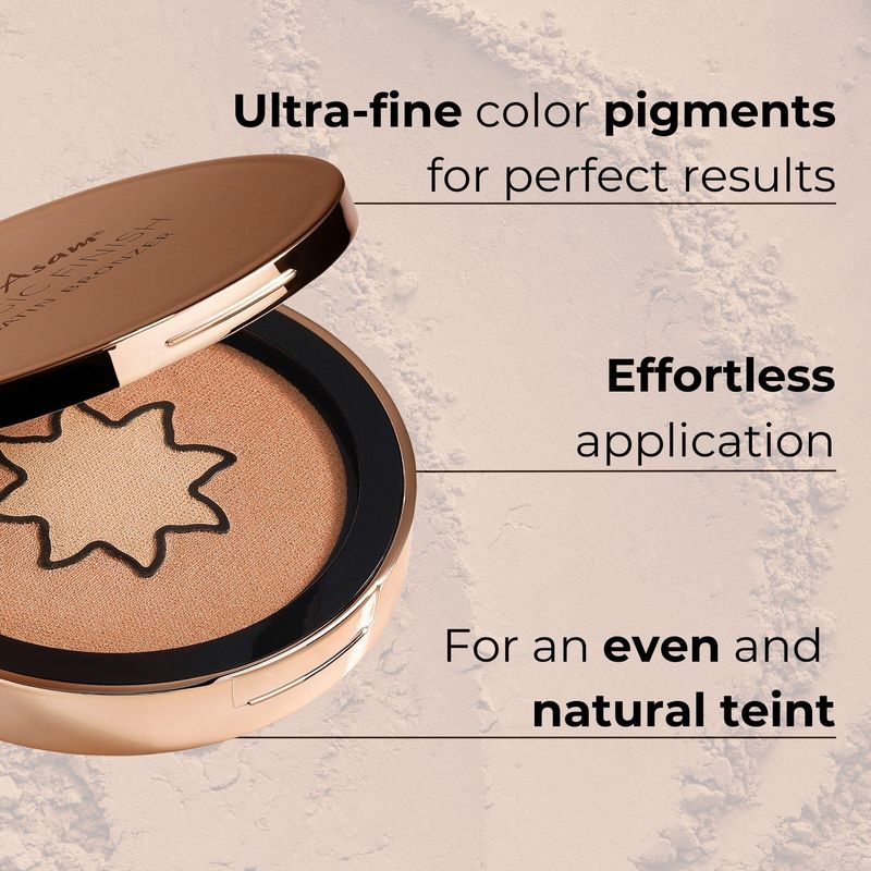 M. Asam MAGIC FINISH Satin Bronzer Gold &amp; Hazel (0.22 oz) - 4-in-1 Bronzer Powder, Satin-Touch Texture, Creamy-Soft with Ultra-Fine Color Pigments, Vegan &amp; Silicone-Free