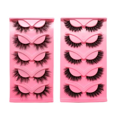 10Pair 3D False eyelash book Cat Eye Look Fluffy Wispy Soft Reusable Makeup Thick Fake Eyelashes(601628)