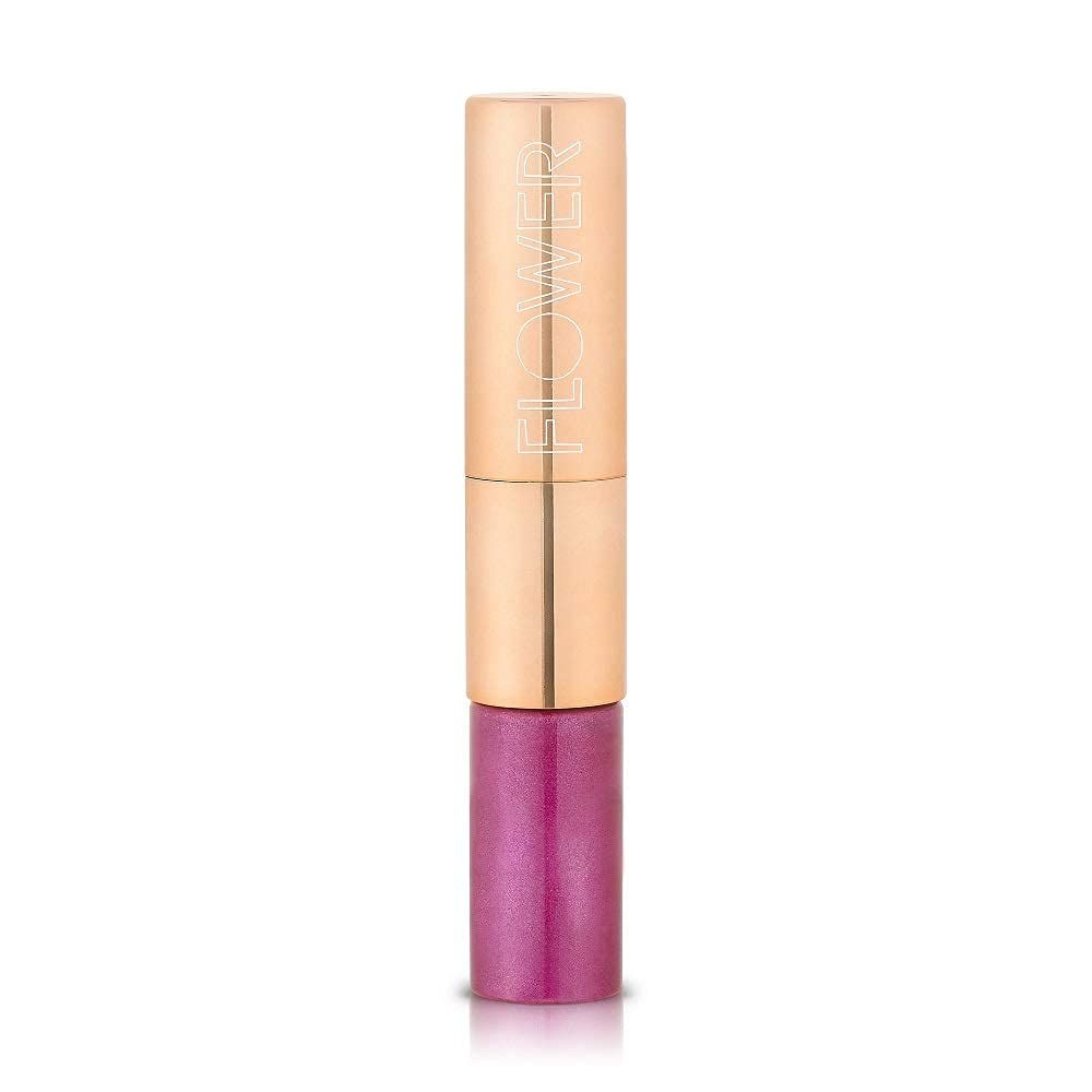 FLOWER BEAUTY Mix N Matte Lip Duo - Matching Full Coverage Matte Lipstick &amp; High Shine Lip Gloss Duo (Violet Vixen)