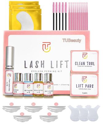 Lash Lift Kit Upgraded Version Glue Complete Eyelash Perm Kit 2024, for Professional Eyelash Lash Extensions, Lash Lifts, Lash Curling, Semi-Permanent Curling Perming Wave TUBeauty