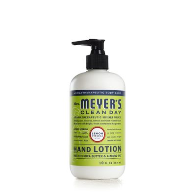 Mrs. Meyer&#39;s Clean Day Hand Lotion, Long-Lasting, Non-Greasy Moisturizer, Cruelty Free Formula, Lemon Verbena Scent, 12 oz