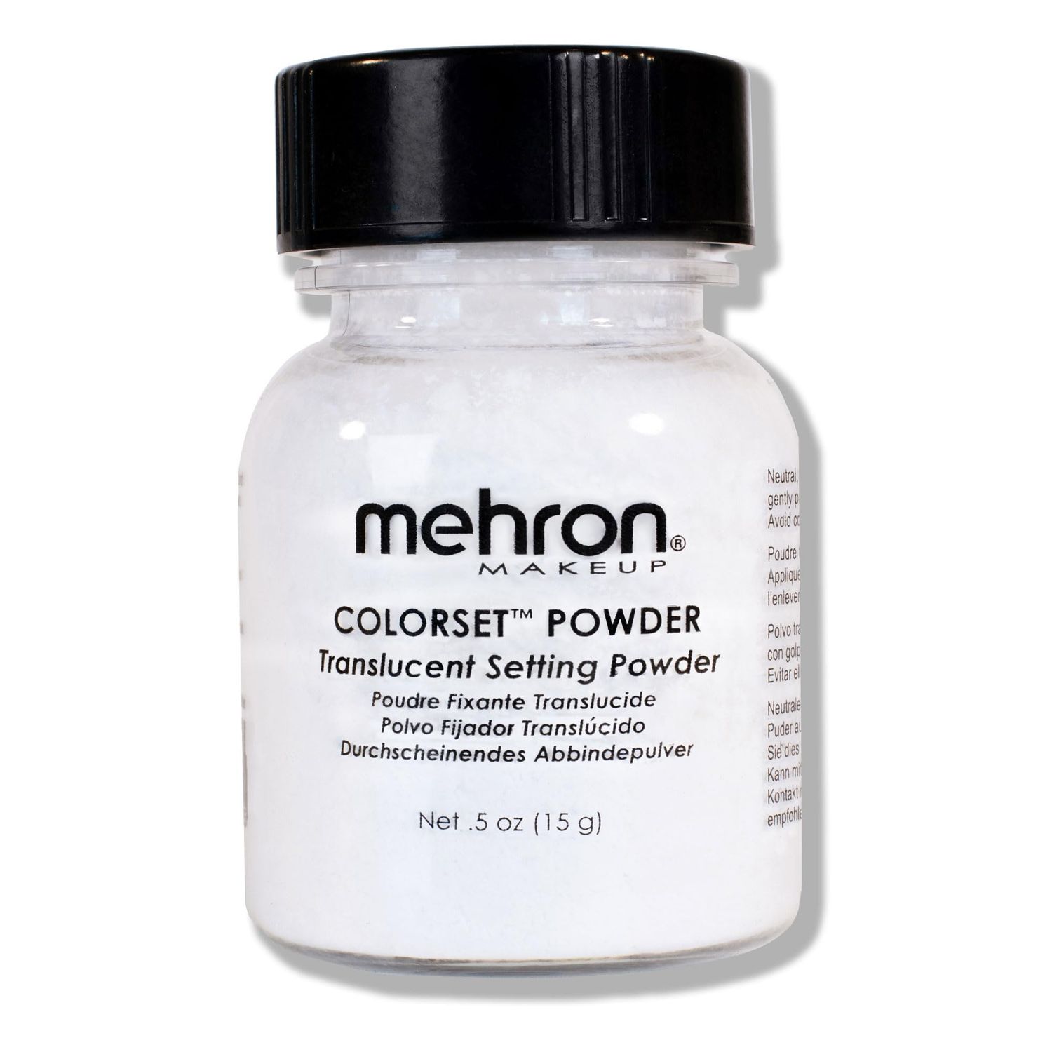 Mehron Makeup Colorset Powder | Translucent Powder Setting Powder | Face Powder For Special Effects, Halloween, &amp; Film 0.5 oz (14 g)