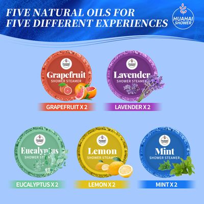 Shower Steamers Aromatherapy, 10-Pack Shower Bombs Mens Valentines Day Gifts for Him Her, Birthday Gifts for Wife, Women, Mom, Organic Lavender Mint Grapefruit Lemon Eucalyptus Oils