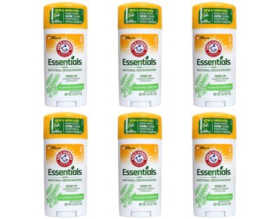 Arm &amp; Hammer Essentials Natural Deodorant, Fresh, 2.5 Oz (Pack of 6)