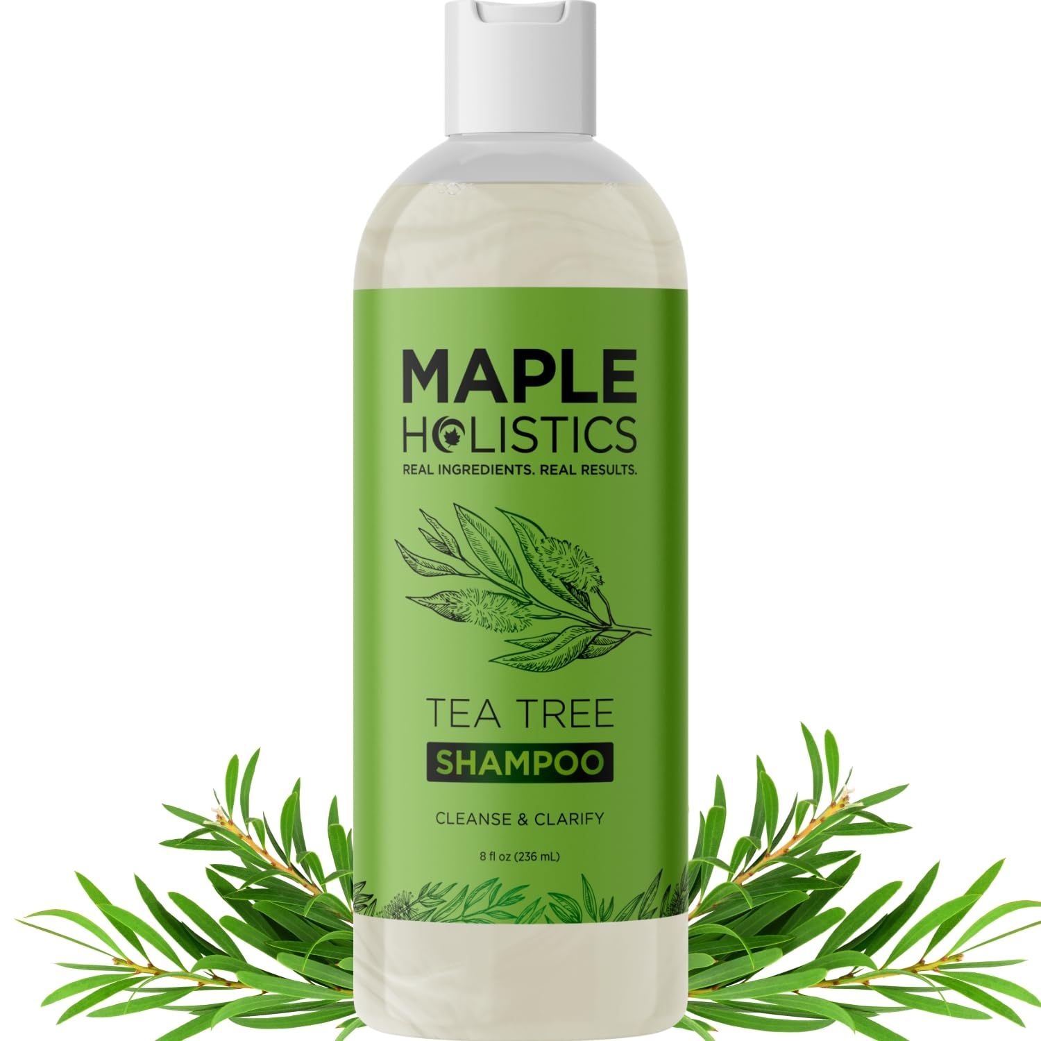 Clarifying Shampoo for Build Up &amp; Oily Hair - Tea Tree Shampoo for Men and Women with Rosemary Essential Oil for Oily Hair and Scalp - Color Safe Vegan Sulfate Silicone &amp; Paraben Free (8 Fl Oz)
