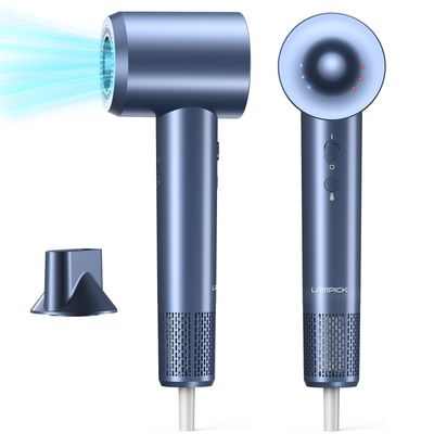 LAMPICK Hair Dryer, Ionic Blow Dryer, Professional High-Speed Hairdryer with 110,000 RPM Motor for Fast Drying, 5 Temps3 Speeds Lightweight Hairdryer with Magnetic Nozzle for Home Travel Women Man