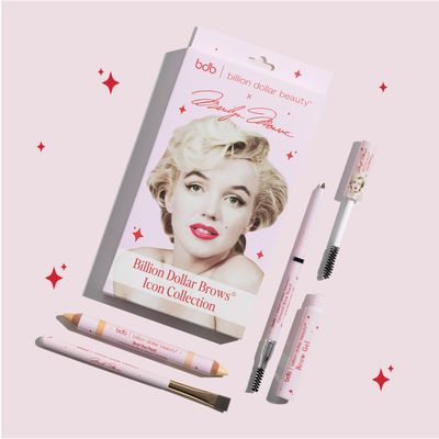 Marilyn Monroe x Billion Dollar Brows Icon Collection - Universal Brow Pencil, Smudge Brush, and Gel