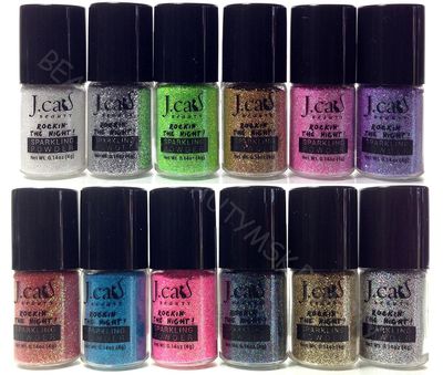 J.cat Beauty Mineral Base Loose Powder Sparklingglitter Eye Shadow Pigment 12 Colors