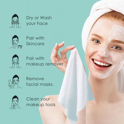 Ditoi Disposable Face Towel, Soft Face Towels,Thicker Facial Tissue for Skin Care, Makeup Remover Dry Wipes, Face Towelettes for Cleansing, 7.8"8.7"