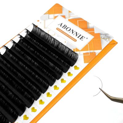 ABONNIE Classic Lash Extensions, Premium Individual Lash Extensions, 0.03 Thickness D curl Lash Extensions, 14-22mm Mix Lash Tray, Semi Permanent Eyelashes, Professional Salon Use (0.03-D,14-22mm)