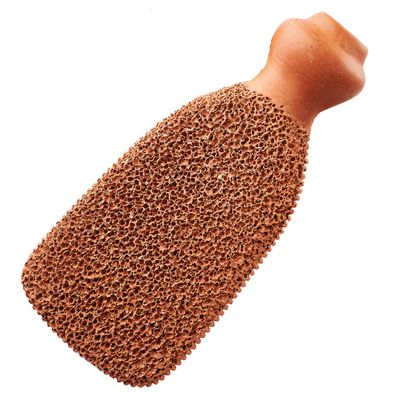 Pumice Stone for Feet Lasts 5 Years Foot Exfoliator Scrubber Callus Remover Made of Natural Terra-Cotta