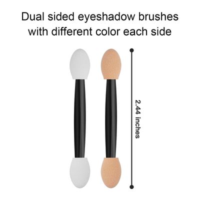 Cuttte Eyeshadow Applicators Makeup Brushes - 60PCS Disposable Eyeshadow Brush, Dual Sides Eye Shadow Applicator Sticks, 2.44 Inch Eye Makeup Applicators, Black