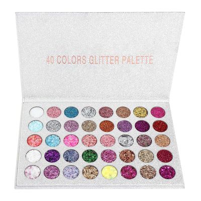 SUMEITANG 40-Color Ultra Shimmer Glitter Eyeshadow Palette Professional, Chunky &amp; Fine Glitter Pressed Glitter Eye Shadow Powder for Eyes, Face, &amp; Body - Glitter Makeup Palette for Women &amp; Girls