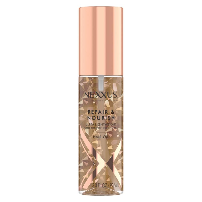 Nexxus Ultra Lightweight Hair Oil Repair &amp; Nourish for Intense Nourishment with StyleProtect Technology &amp; Rose of Jericho Oil 3.3 oz