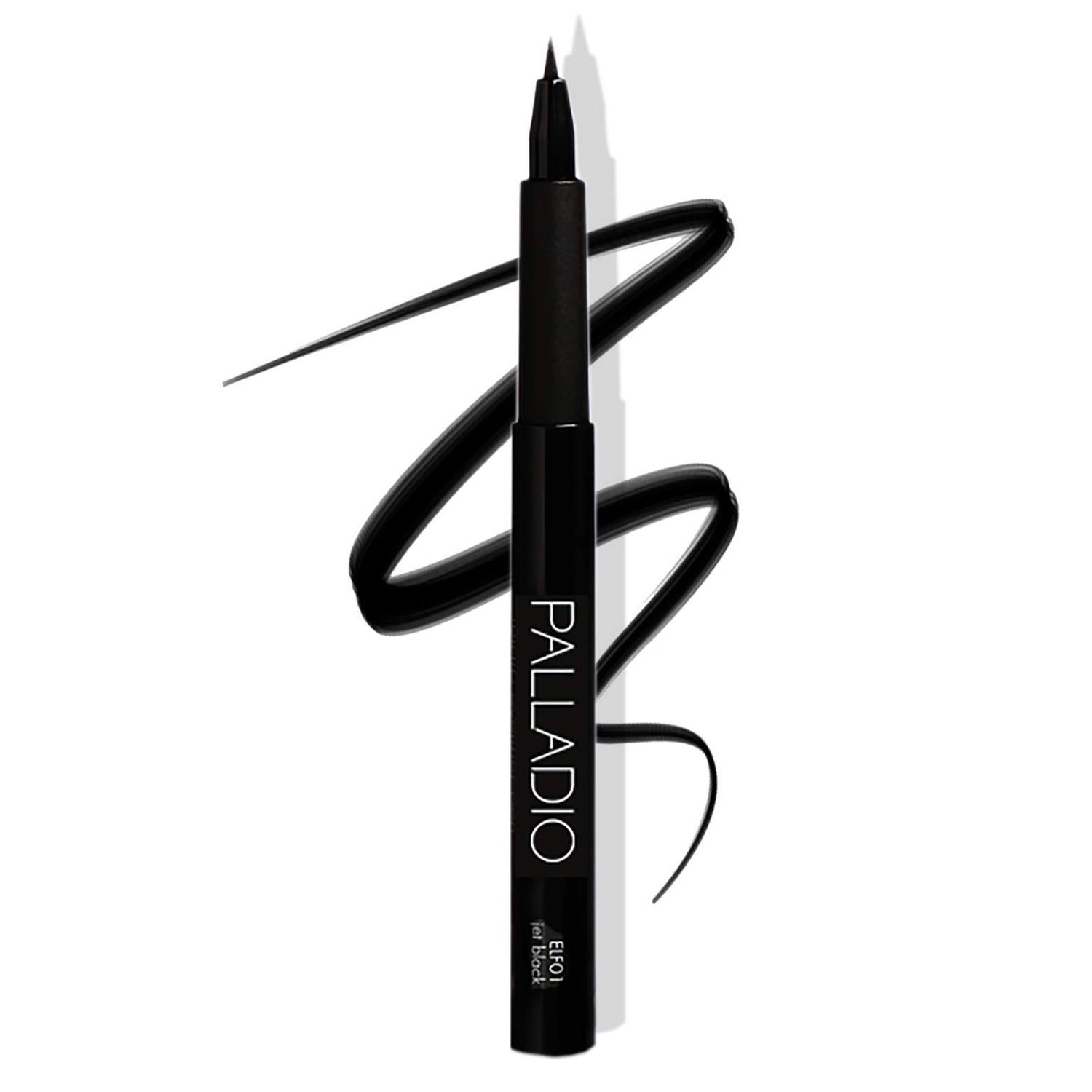 Palladio Felt-Tip Eyeliner Ultra Fine Liner, Creates Thin Precise Lines, Quick Drying, Waterproof, Rich Pigment, Long Lasting Application, Mess Free, Smooth, All Day Wear, Intense Jet Black Color
