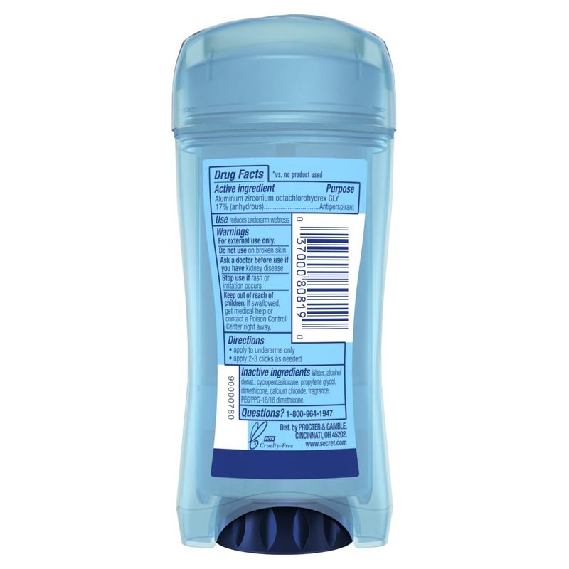 Secret Anti-Perspirant Clear Gel, Fights, 2.6 Ounce (Pack of 2)