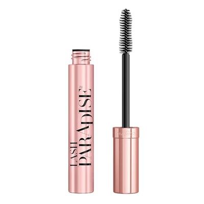 L&#39;Oreal Paris Voluminous Makeup Lash Paradise Mascara, Voluptuous Volume, Intense Length, Feathery Soft Full Lashes, No Flaking, No Smudging, No Clumping, Blackest Black, 0.25 Fl Oz (Pack of 1)